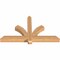 Ekena Millwork Redmond Smooth Timber Gable Bracket, Western Red Cedar, 48"W x 28"H x 3 1/2"D x 3 1/2"F, 14/12 Pitch GBW048X28X0404RED00SWR - alternate 2